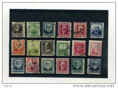- ESPAGNE 1931/50 . ENSEMBLE DE TIMBRES DE LA REPUBLIQUE ESPAGNOLE . - Used Stamps