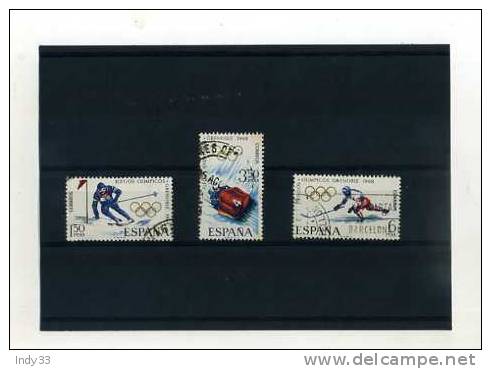 -  TIMBRES J.O. 1968 .TIMBRES D´ESPAGNE SUR LES J.O. DE GRENOBLE 1968 - Invierno 1968: Grenoble