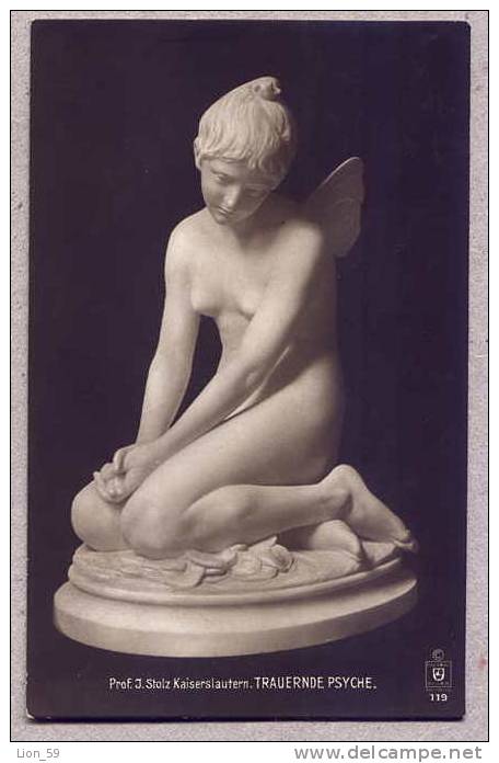 GERMANY Art  Jakob Stolz  KAISERSLAUTERN -  Nude ANGEL Trauende Psyche WINGED Pc 8544 - Angeles