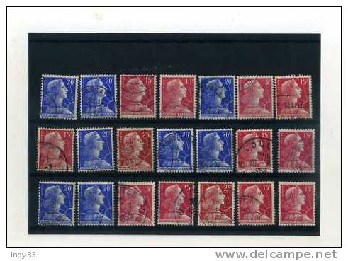 - ENSEMBLE DE TIMBRES DE FRANCE 1955  . MARIANNE DE MULLER - 1955-1961 Marianne Of Muller