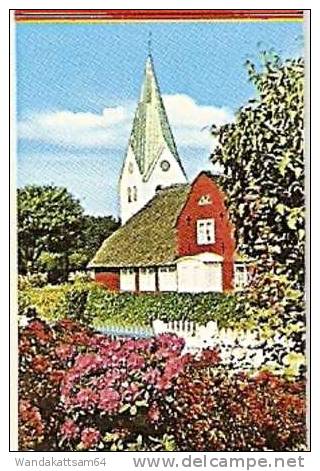 AK INSEL AMRUM Mehrbildkarte 11 Bilder Mühle Friesenhaus Dünenleuchtturm Kirche25.9.80-14 2278 NEBEL AMRUM Werbestempel - Nordfriesland