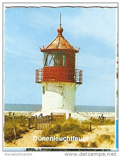 AK 812 NORDSEEINSEL  AMRUM Mehrbildkarte 4 Bilder Mühle Friesenhaus Leuchtturm 8.3.93-10 2278 WITTDÜN AMRUM Werbestempel - Nordfriesland