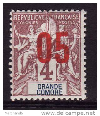 COLONIE.GRANDE COMORE.N°21.COLONIE FRANCAISE TIMBRES DE 1897 1900 SURCHARGES.*neuf Et Charnière - Andere & Zonder Classificatie