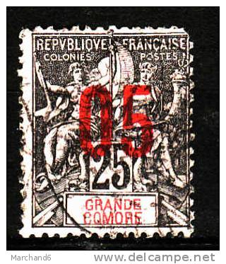 COLONIE.GRANDE COMORE.N°24.COLONIE FRANCAISE TIMBRES DE 1897 1900 SURCHARGES. Oblitéré Dents Courte En Haut Et Coin Droi - Other & Unclassified