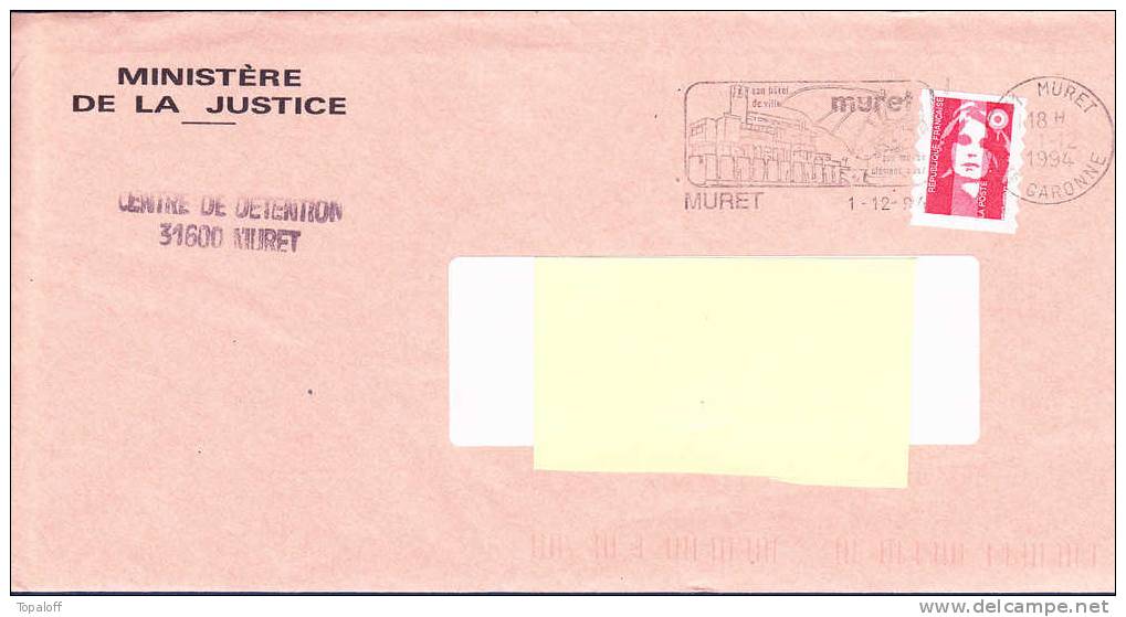 FRANCE  Lettre Ministere De La Justice  Centre De Detention MURET TTB - Cartas & Documentos