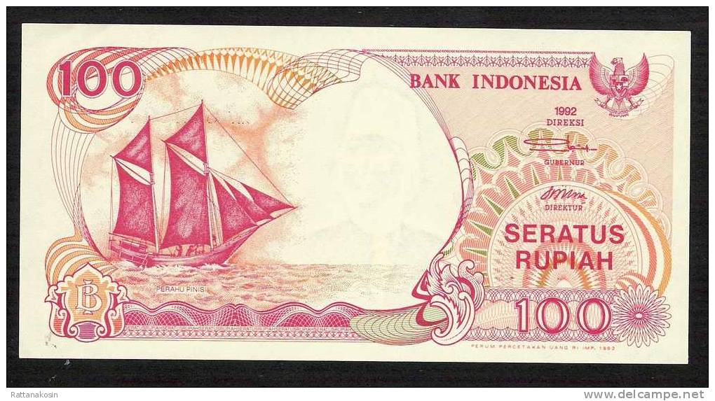 INDONESIA   P127a 100  RUPIAH  1992 FIRST DATE Serie ZAS UNC. - Indonésie