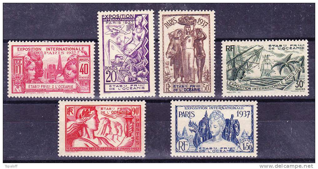 OCEANIE N°121 / 126  Neufs Charniere - Unused Stamps