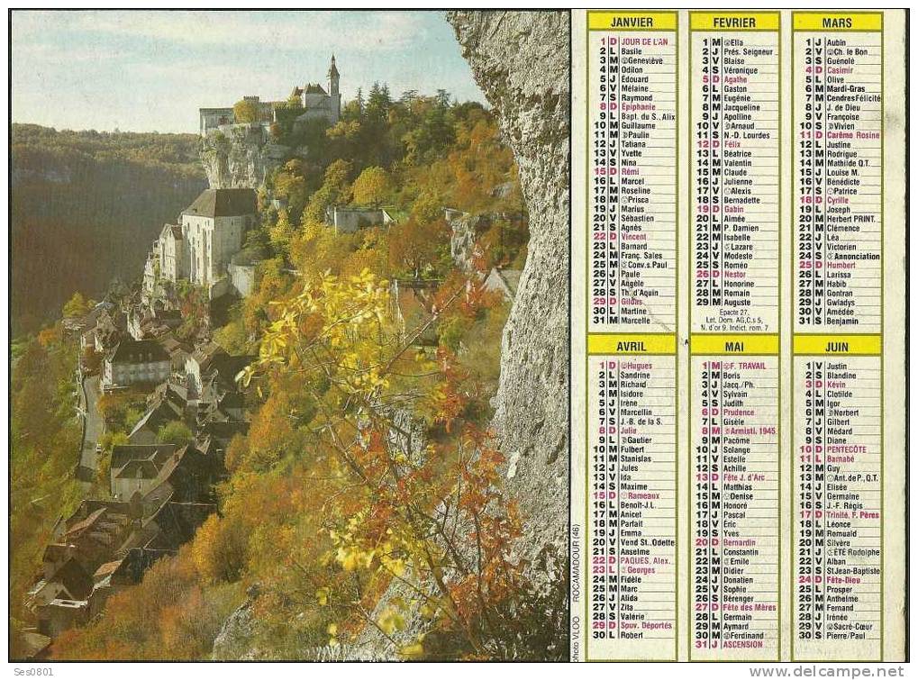 CALENDRIER ALMANACH DES PTT De 1984 - Groot Formaat: 1981-90