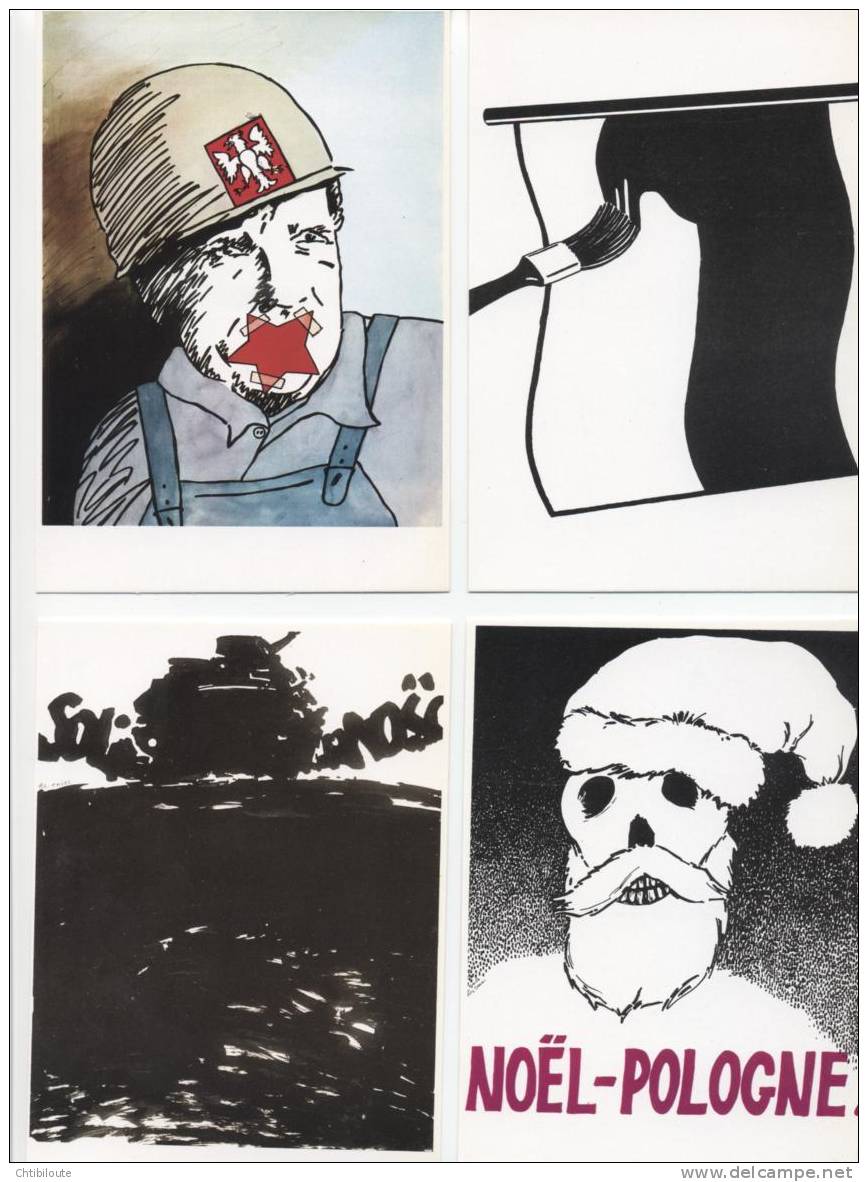 L 75    POCHETTE N° 3 " BANQUE D´IMAGE POUR LA POLOGNE 1981 "  16 Illustrateurs Différents  10x15 - Other & Unclassified
