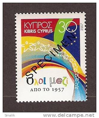 Cyprus Greece 2007, European Comunity 1v MNH, Specimen Ovpt. - Unused Stamps