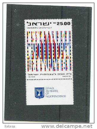 ISRAEL  35 JAAR ONAFHANKELIJKHEID  1983 ** MET TAB - Neufs (avec Tabs)