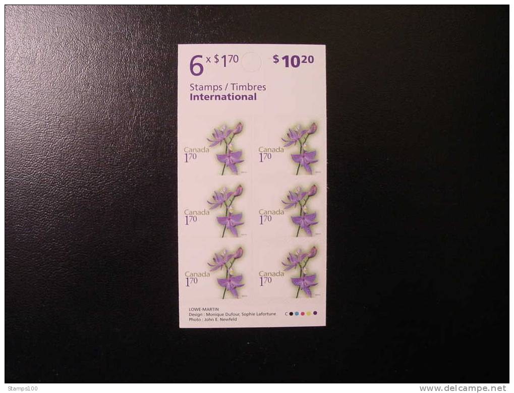 CANADA 2010 BOOKLET MNH ** FLOWERS   (023903) - Ungebraucht