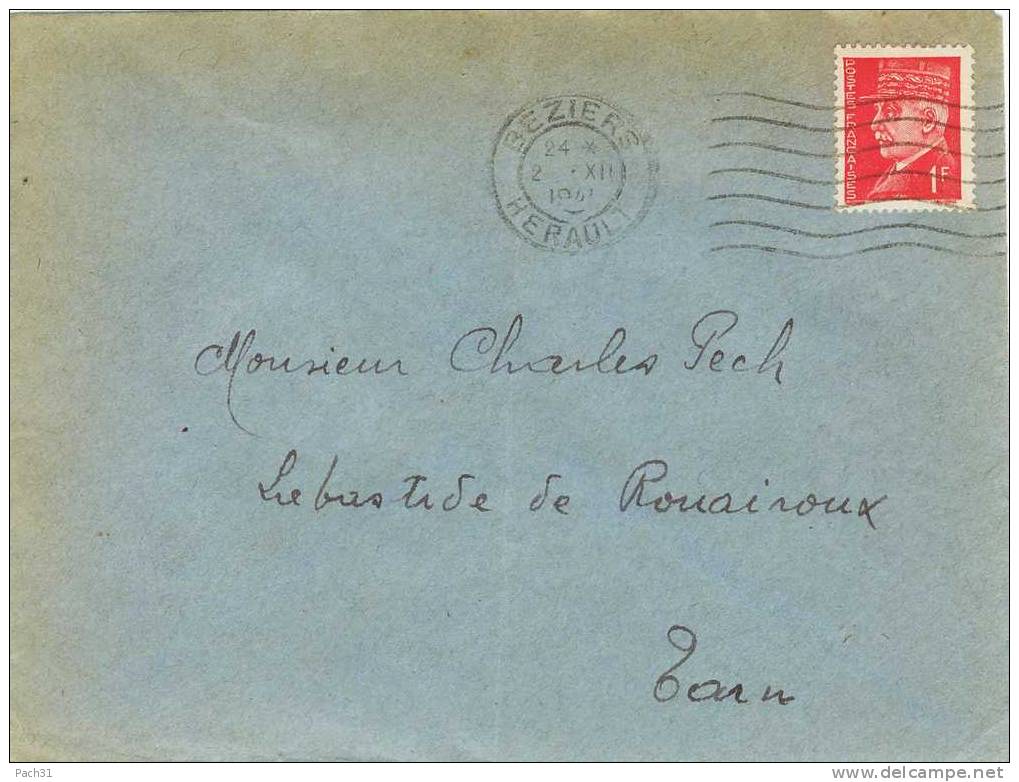 Lettre De Beziers Pour Labastide Rouairoux Avec N°514 - Lettres & Documents