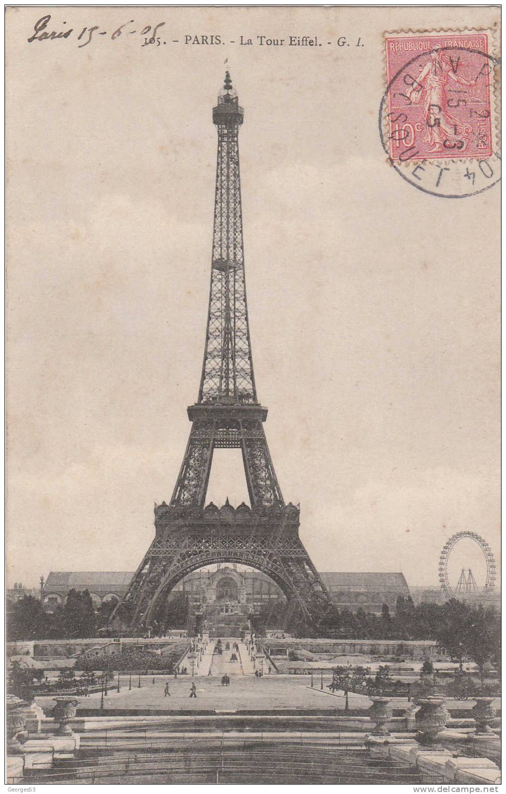 PARIS  LA TOUR EIFFEL  1905 - Monuments