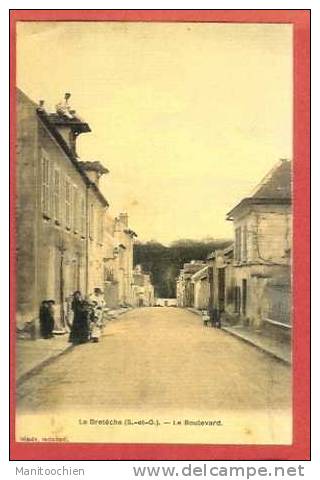 DEP 78 SAINT NOM LA BRETECHE  LE BOULEVARD CARTE TOILEE - St. Nom La Breteche