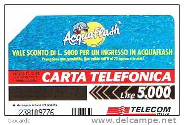 TELECOM ITALIA - CAT. C.&   2465  - ACQUAFLASH: LICOLA (NA)   - USATA - Pubbliche Speciali O Commemorative