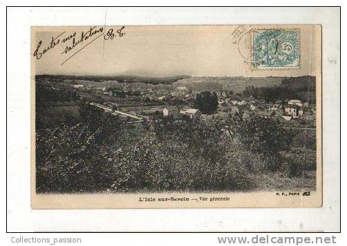 Cp, 89, L'Isle-sur-Serein, Vue Générale, Voyagée - L'Isle Sur Serein