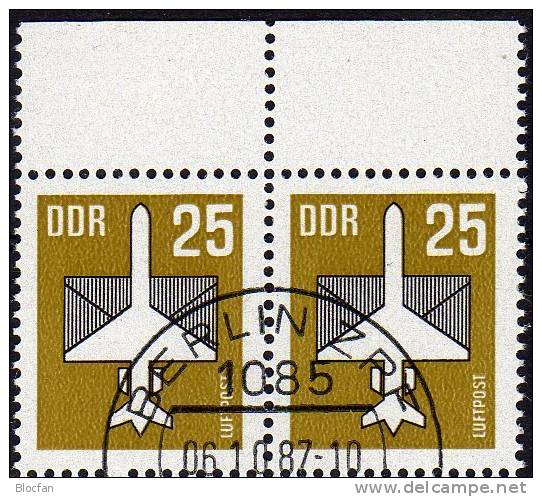 Flugpost Mit Offenen Triebwerk 1987 DDR 3129w I O 19€ Im 4-Block Mit Vergleich Error On Stamps Bloc M/s Sheet Bf Germany - Erreurs Sur Timbres