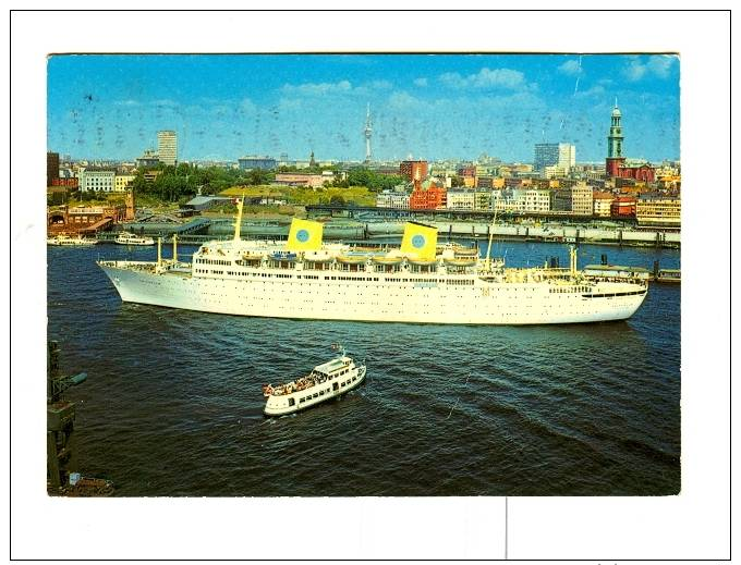 MS GRIPSHOLM Im Hafen-Hamburg-1973 - Paquebots