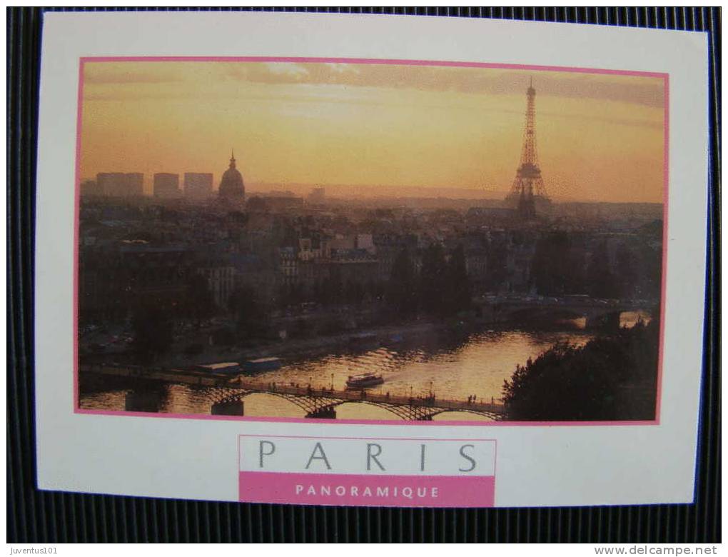 CPSM 75 Paris-Reflets Du Soir Sur La Seine - The River Seine And Its Banks