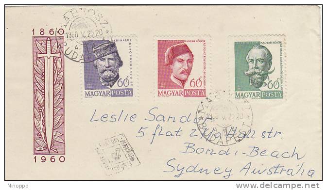 Hungary-1960 Centenaries On Cover Sent To Australia - Used Stamps