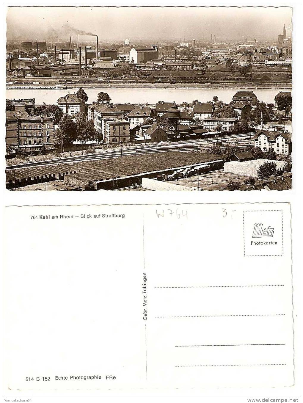 AK 514152 764 Kehl Am Rhein - Blick Auf Straßburg Gebr. Metz Echte Photographie - Kehl