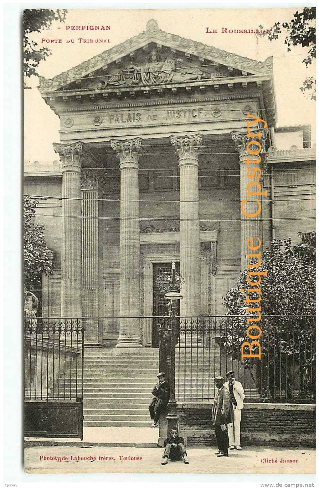 Porte Du Tribunal - Palais De Justice à Perpignan - Edit Labouche 13 - Dos Scané - Presidio & Presidiarios