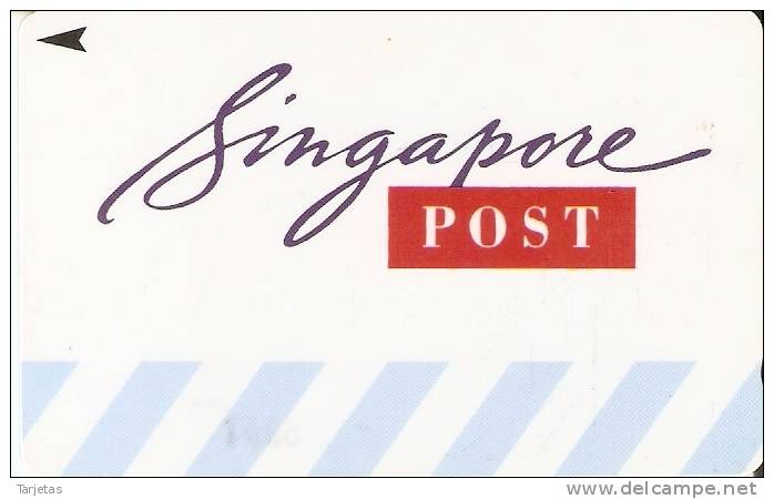 TARJETA DE SINGAPORE POST CON UN SOBRE  (STAMP-SELLO) - Timbres & Monnaies