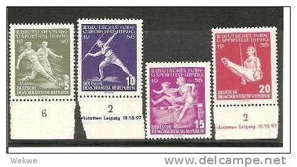 DDRSP112/ Mi.nr.530-33**/ Sportfest 1956 - Ungebraucht