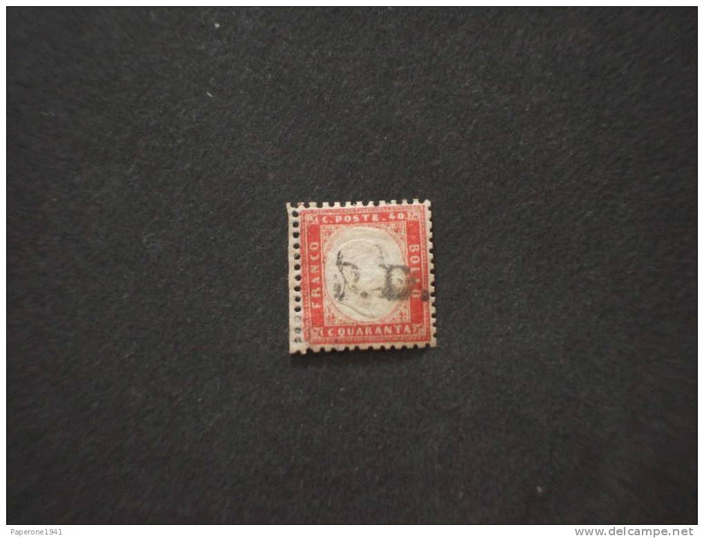 ITALIA-1862 EFFIGIE 40c ROSSO C., Bordo Di Foglio A Sinistra..ANNULLO:PD.. - Afgestempeld