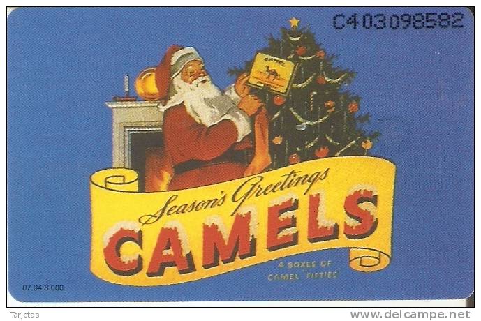 TARJETA DE HOLANDA-ALEMANIA DE TABACO CAMEL (TOBACCO-SNUFF) NUEVA-MINT  CHRISTMAS - Publicidad