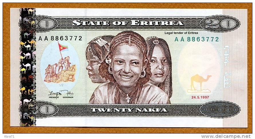 20 Nakfa "ERYTHREE"   24 Mai  1997 UNC  Ble 26 - Eritrea