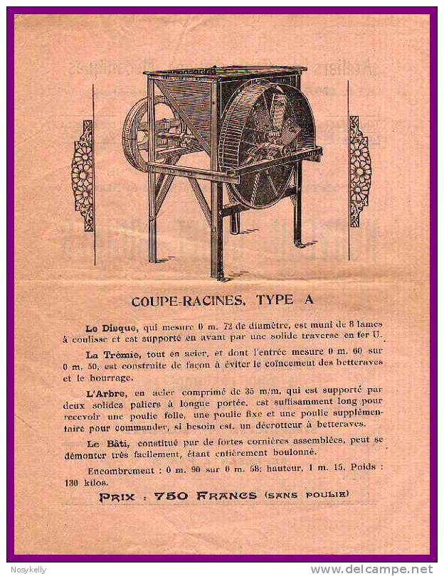 Machines Agricoles F. BROCHET  à FONTENAY TRESIGNY -   77 SEINE & MARNE - Publicités