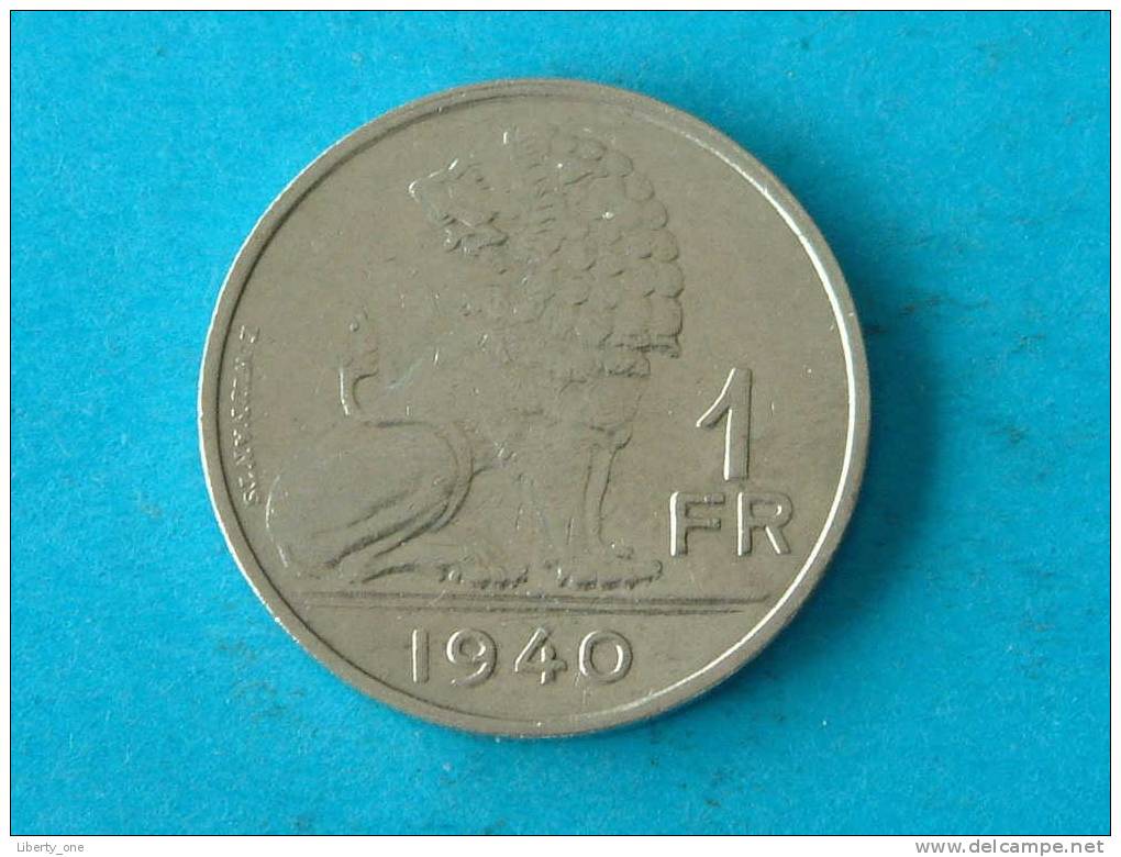 1940 VL/FR - 1 Franc ( Morin 460 - For Grade, Please See Photo ) !! - 1 Franc