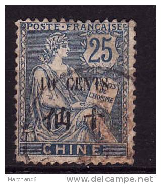 COLONIE.CHINE.N°79.TIMBRES DE 1902/1906 AVEC VALEUR EN MONNAIE CHINOISE EN SURCHARGES. Oblitéré Avec Rousseur - Andere & Zonder Classificatie