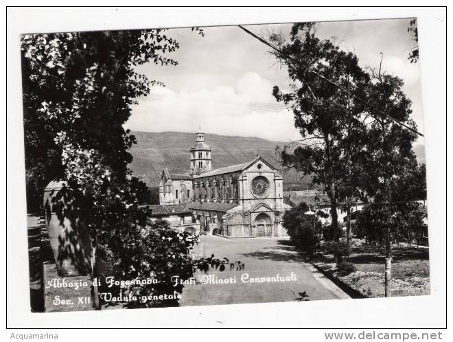 Abbazia Di FOSSANOVA - Frati Minori Conventali - Cartolina FG BN V 1962 - Altri & Non Classificati