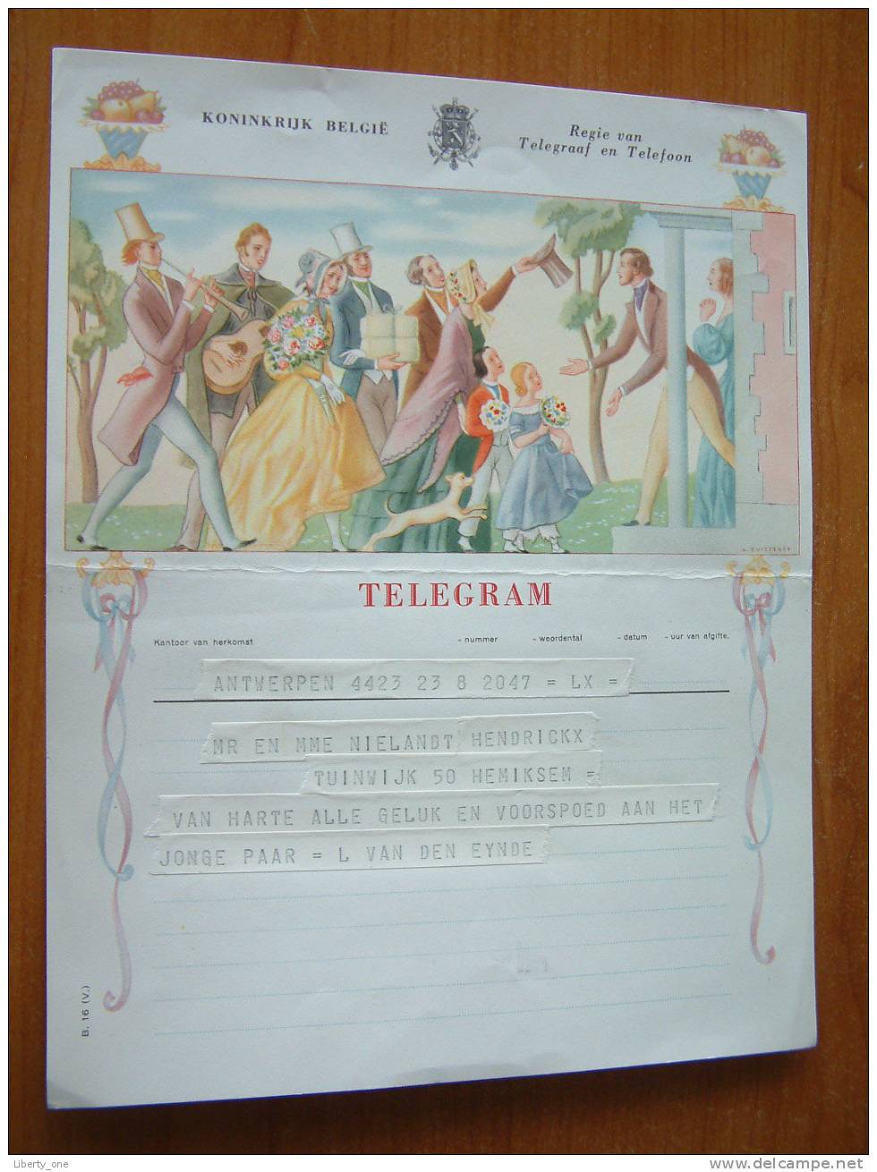 België / Belgique / Belgium TELEGRAM Voor NIELANDT HENDRICKX / HEMIKSEM Verzonden 8 VIII 1953 Te BOOM !! - Other & Unclassified