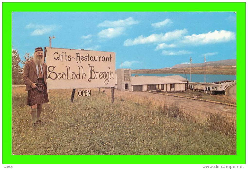 MARGAREE HARBOUR, N.S. - JOHN MAY WEARING MACDONALD TARTAN - SCALLADH BREAGH RESTAURANT - - Other & Unclassified