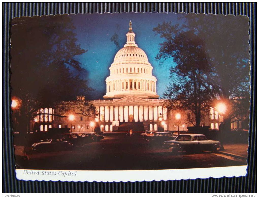 CPSM ETATS UNIS-Capitol At Night - Washington DC