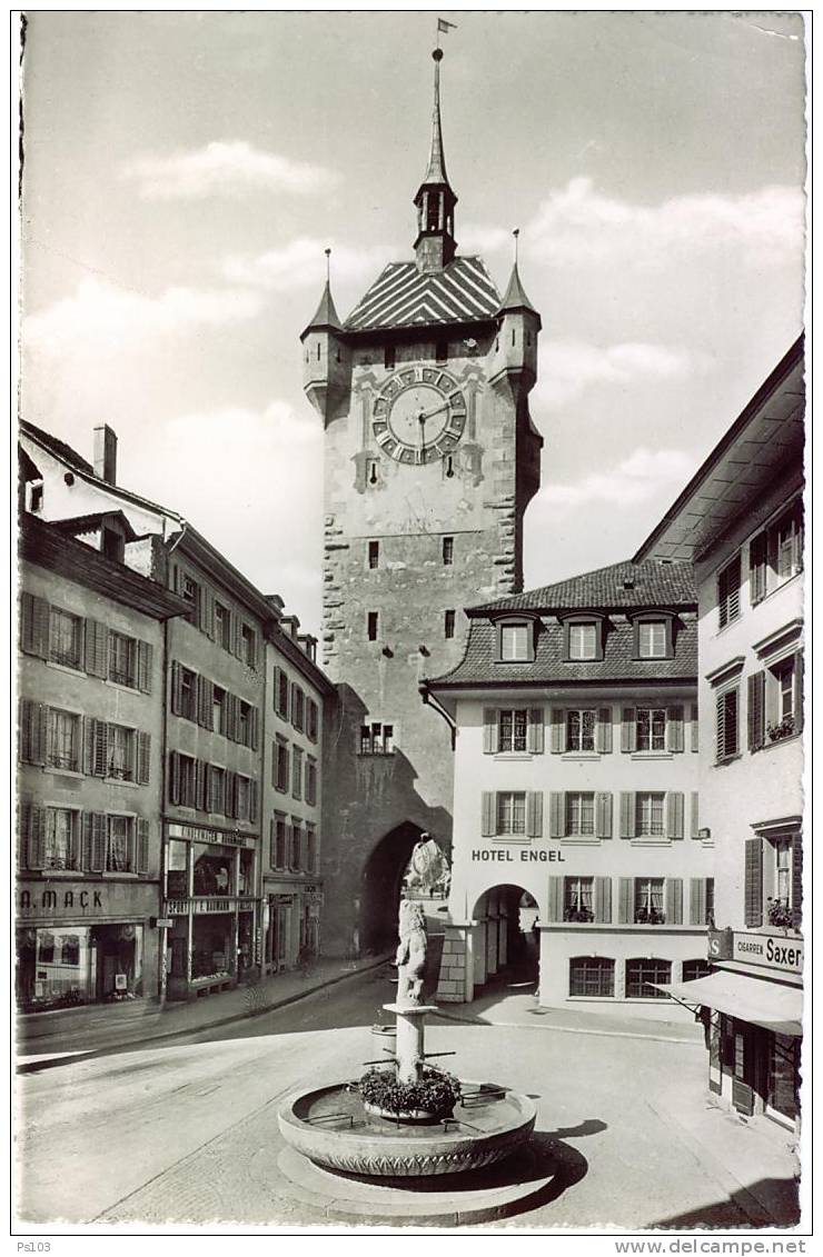 Suisse - Baden (AG) - Stadtturm Mit Hotel Engel - Baden