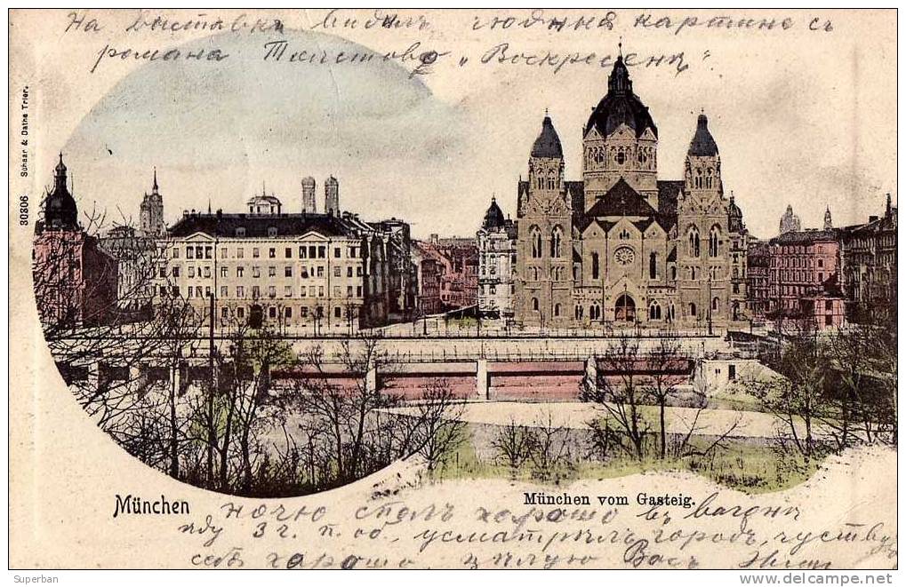 MÜNCHEN Vom GASTEIG - CARTE POSTALE VOYAGÉE En 1901 (d-981) - Muehldorf