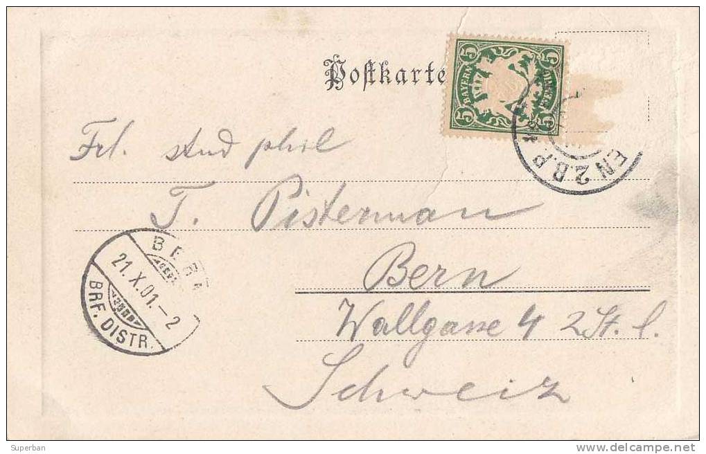 MÜNCHEN Vom GASTEIG - CARTE POSTALE VOYAGÉE En 1901 (d-981) - Mühldorf