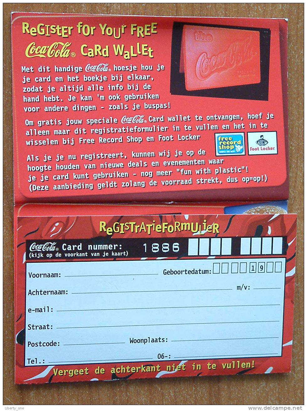 THE COCA-COLA CARD NR. 1886 1022 4554 ( Details See Photo - Out Of Date - Collectors Item ) - Dutch Item !! - Other & Unclassified