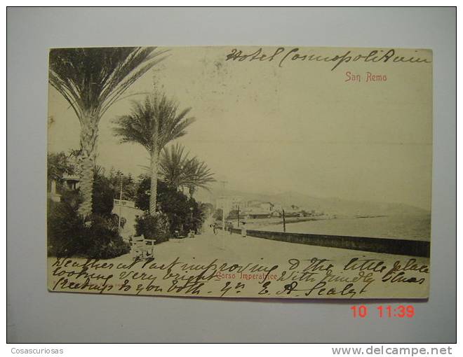 5912 ITALY ITALIA  SAN REMO  CORSO IMPERATRICE  YEARS  1903  OTHERS IN MY STORE - San Remo