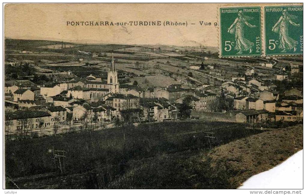 Pontcharra  Sur Turdine  69      Vue  Generale  Defaut Coin Bas Droite Coupe - Pontcharra-sur-Turdine