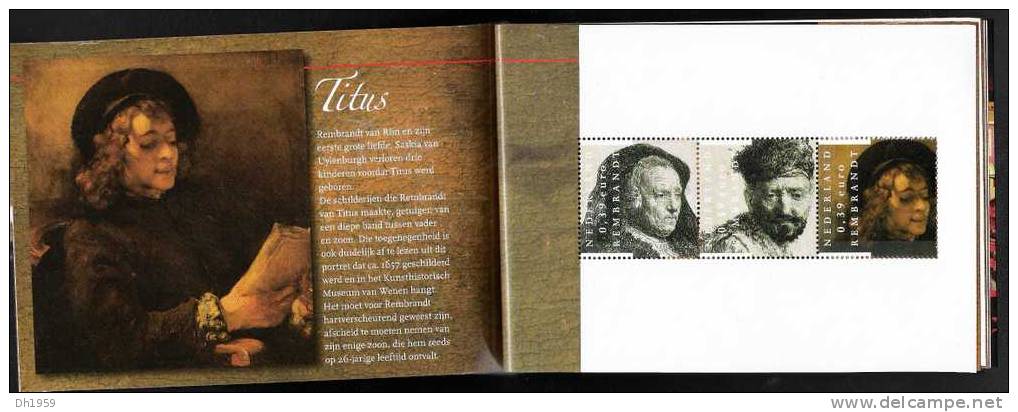 CARNET BLOC 2006 REMBRANDT PAYS-BAS NETHERLAND HOLLAND RARE !!! TIMBRE ALLEMAND ET PAYS BAS SUR LE MEME FEUILLET - Libretti