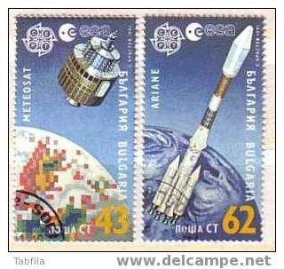 BULGARIA / BULGARIE - 1991 - Europe - Cosmos -  2v Obl. - 1991