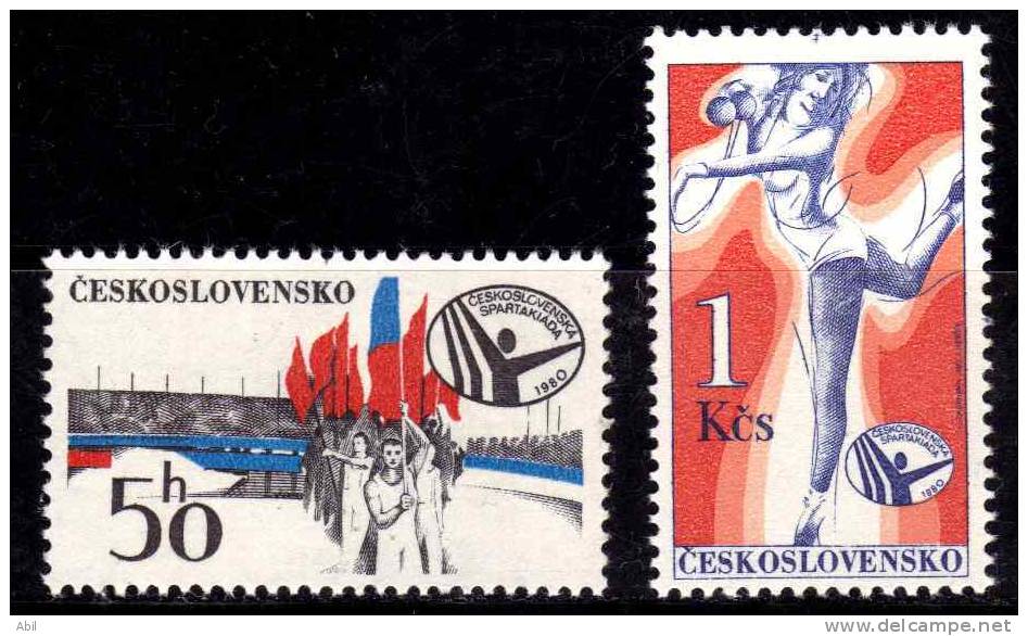 Tchécoslovaquie 1980 N°Y.T. : 2398 Et 2399** - Unused Stamps