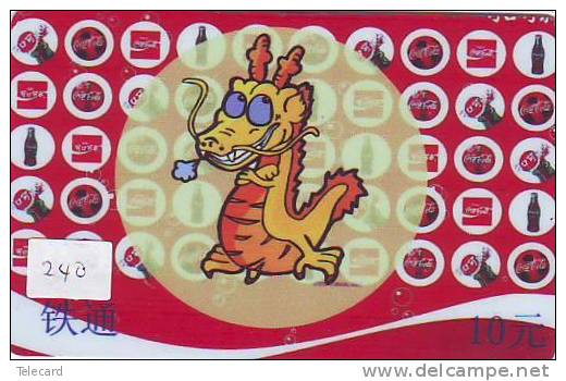 DRAGON L´ESTRAGON DRACHE DRAGÓN DRAGO (240) COCA COLA * TELEFONKARTE * TELECARTE * PHONECARD * Zodiaque Zodiac Horoscope - Zodiaque