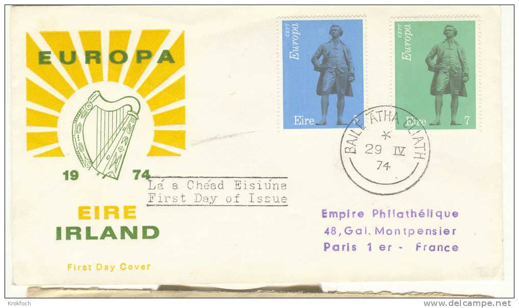 Europa 1974 Irlande Eire - FDC - 1974